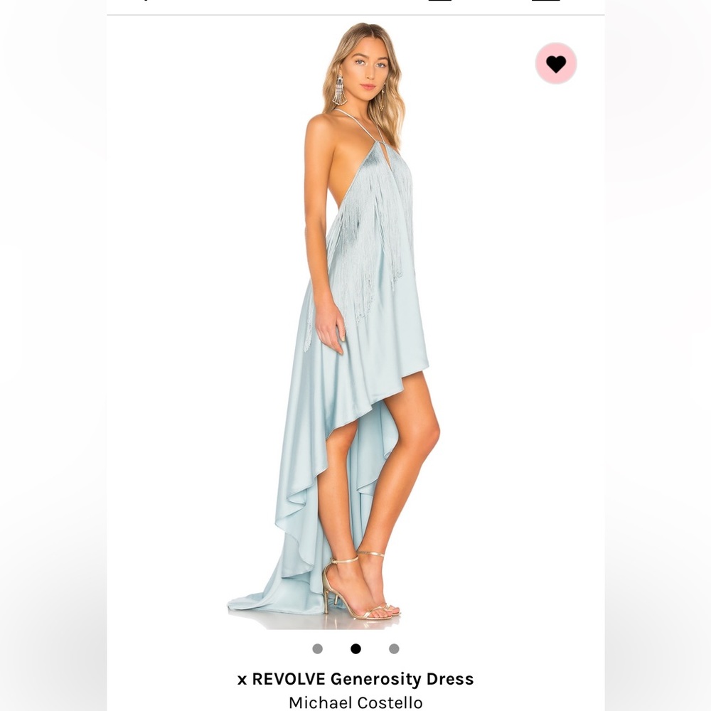 Michael Castello x Revolve generosity dress in seafoam